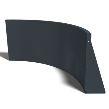 Čelični potporni zid - Unutarnji luk - 100 x 100 x 60 cm - RAL9005 mat (crna)