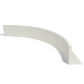 Čelični potporni zid - Unutarnji luk - 150 x 150 x 30 cm - RAL9010 mat (bijela)