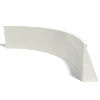 Čelični potporni zid - Unutarnji luk - 150 x 150 x 50 cm - RAL9010 mat (bijela)