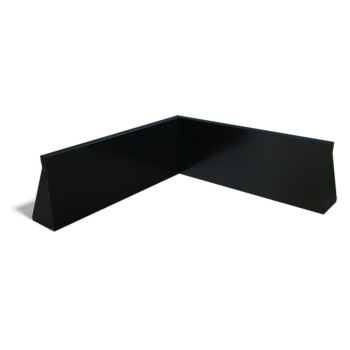 Čelični potporni zid - Unutarnji kut - 100 x 100 x 30 cm - RAL9005 mat (crna)