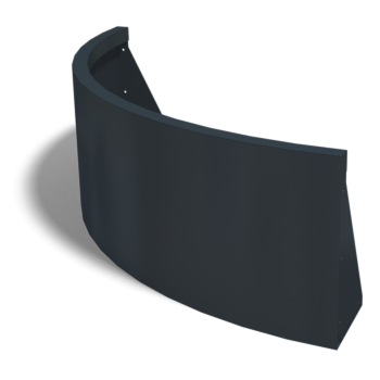 Čelični potporni zid - Vanjski luk - 100 x 100 x 40 cm - RAL9010 mat (bijela)