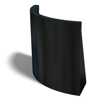 Čelični potporni zid - Vanjski luk - 50 x 50 x 50 cm - RAL9005 mat (crna)