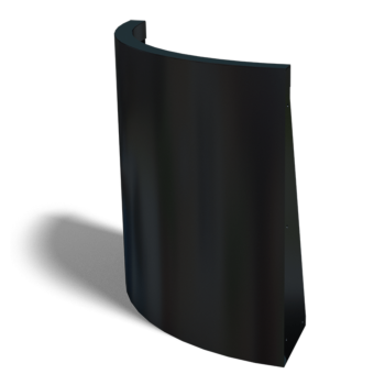 Čelični potporni zid - Vanjski luk - 50 x 50 x 60 cm - RAL9010 mat (bijela)