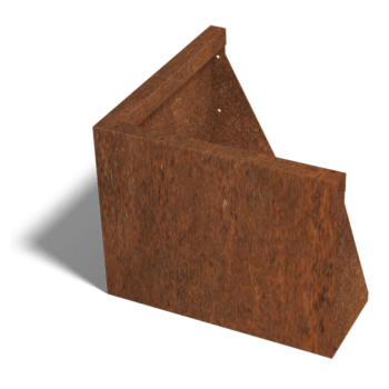 Corten čelični potporni zid vanjski kut 50 x 50 cm (visina 40 cm)