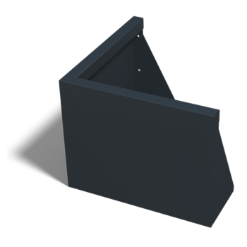 Čelični potporni zid - Vanjski kut - 50 x 50 x 40 cm - Druga RAL boja