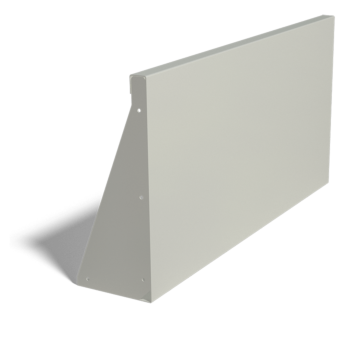 Čelični potporni zid - Ravno - 100 x 50 cm - RAL9010 mat (bijela)