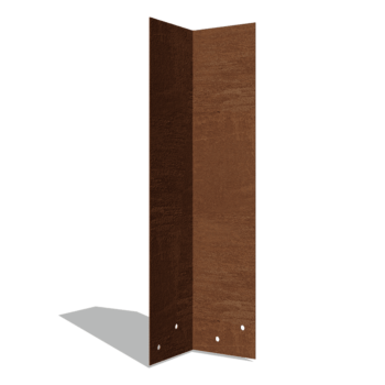 Corten čelik spojna ploča 90º visok XL 45 cm