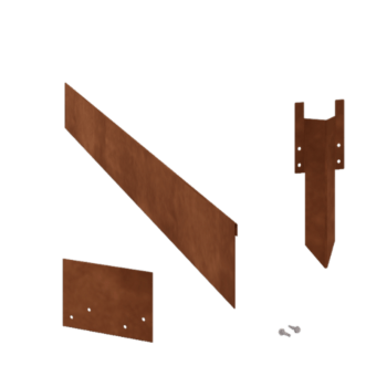 Corten čelične rubnjaci za travnjak izravnato 13 cm kompletan set po 15 metara