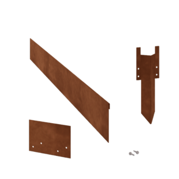 Corten čelične rubnjaci za travnjak izravnato 13 cm kompletan set po 24 metra