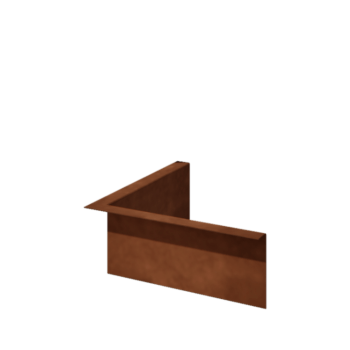 Corten čelične rubnjaci za travnjak kutno 12 cm unutarnji kut