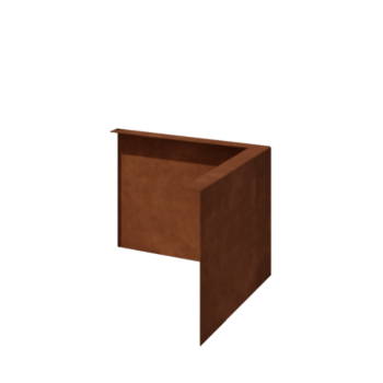 Corten čelične rubnjaci za travnjak kutno 22 cm vanjski kut