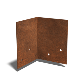 Corten čelik spojna ploča 90º sloj 12 - 15 cm