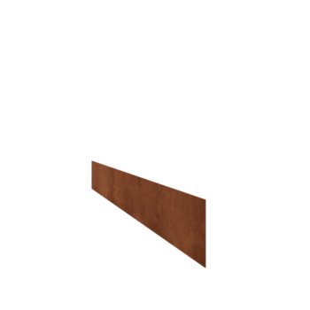 Corten čelik vrtnog ruba - Ravno - Visina 15 cm - 150 cm