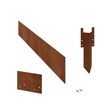 Corten čelične rubnjaci za travnjak ravno 15 cm cijeli set po 15 metara
