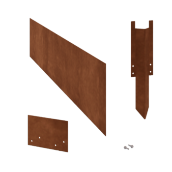 Corten čelične rubnjaci za travnjak ravno 25 cm cjeloviti set po 15 metara