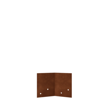 Corten čelik spojna ploča 45º sloj 12 - 15 cm