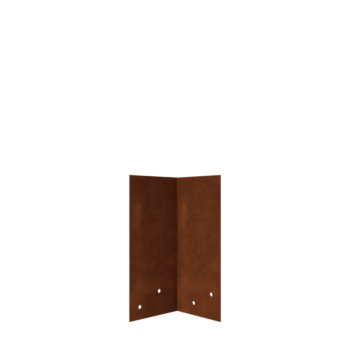 Corten čelik spojna ploča 90º srednje 22 - 25 cm