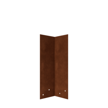 Corten čelik spojna ploča - 90° - Visina vrtnog ruba 34 / 37,5 cm