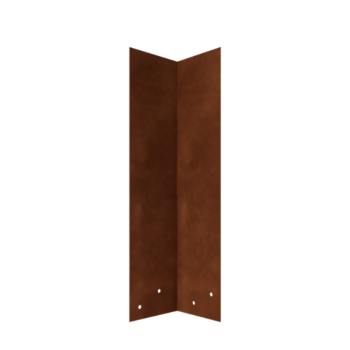 Corten čelik spojna ploča - 90° - Visina vrtnog ruba 45 cm