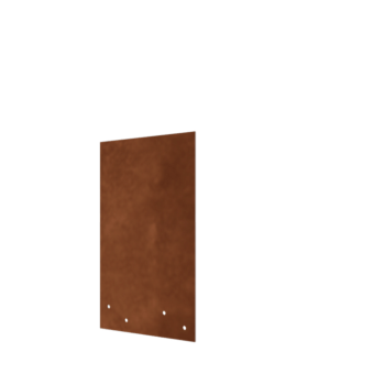 Corten čelik spojna ploča - Ravno - Visina vrtnog ruba 34 / 37,5 cm