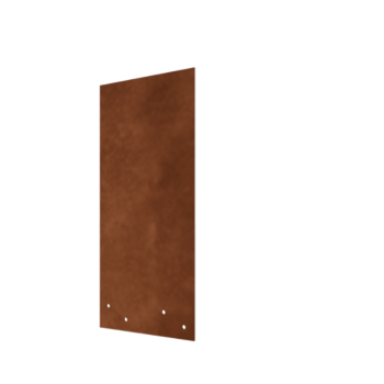 Corten čelik spojna ploča - Ravno - Visina vrtnog ruba 45 cm