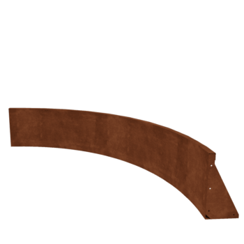 Corten čelik potporni zid - Unutarnji luk - 150 x 150 x 40 cm