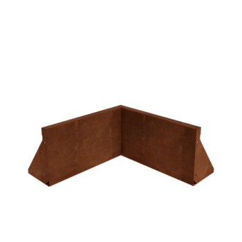 Corten čelik potporni zid - Unutarnji kut - 50 x 50 x 30 cm