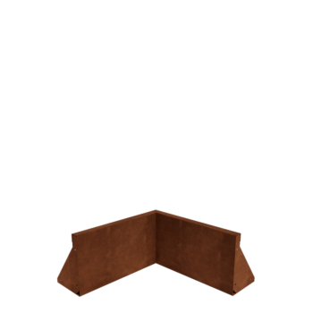 Corten čelik potporni zid - Unutarnji kut - 50 x 50 x 30 cm