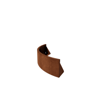Corten čelik potporni zid - Vanjski luk - 100 x 100 x 30 cm