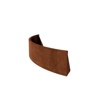 Corten čelik potporni zid - Vanjski luk - 150 x 150 x 40 cm