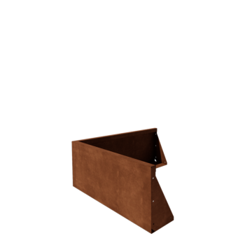 Corten čelik potporni zid - Vanjski kut - 100 x 100 x 40 cm