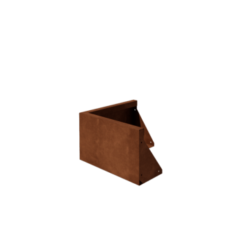 Corten čelik potporni zid - Vanjski kut - 50 x 50 x 30 cm