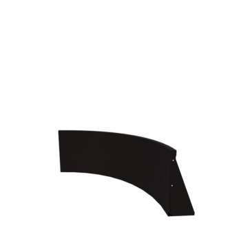 Čelični potporni zid - Vanjski luk - 100 x 100 x 50 cm - RAL9005 mat (crna)