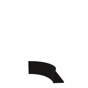 Čelični potporni zid - Unutarnji luk - 50 x 50 x 30 cm - RAL9005 mat (crna)