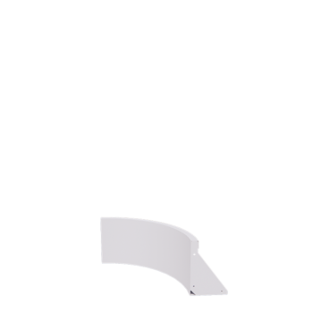 Čelični potporni zid - Unutarnji luk - 50 x 50 x 40 cm - RAL9010 mat (bijela)