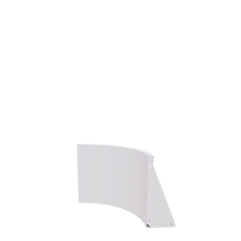 Čelični potporni zid - Vanjski luk - 50 x 50 x 50 cm - RAL9010 mat (bijela)