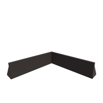 Čelični potporni zid - Unutarnji kut - 100 x 100 x 30 cm - RAL7016 mat (antracit siva)