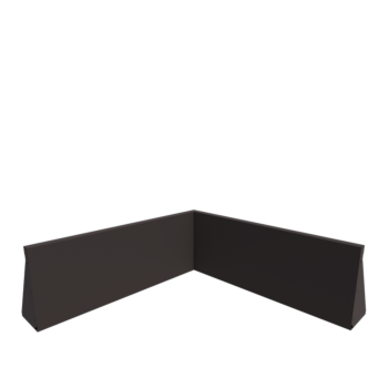 Čelični potporni zid - Unutarnji kut - 100 x 100 x 40 cm - Druga RAL boja