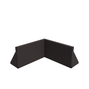 Čelični potporni zid - Unutarnji kut - 50 x 50 x 30 cm - RAL7016 mat (antracit siva)