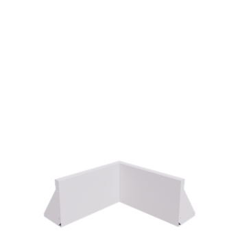 Čelični potporni zid - Unutarnji kut - 50 x 50 x 30 cm - RAL9010 mat (bijela)