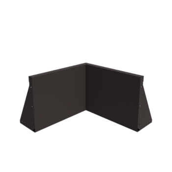 Čelični potporni zid - Unutarnji kut - 50 x 50 x 40 cm - RAL7016 mat (antracit siva)
