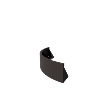 Čelični potporni zid - Vanjski luk - 100 x 100 x 30 cm - RAL7016 matt (antracit siva)