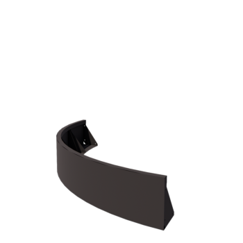 Čelični potporni zid - Vanjski luk - 150 x 150 x 30 cm - RAL7016 mat (antracit siva)