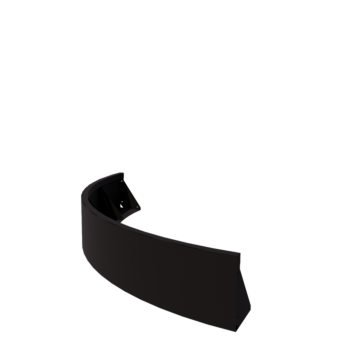 Čelični potporni zid - Vanjski luk - 150 x 150 x 30 cm - RAL9005 mat (crna)