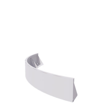 Čelični potporni zid - Vanjski luk - 150 x 150 x 30 cm - RAL9010 mat (bijela)