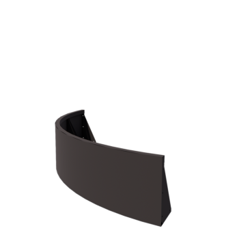 Čelični potporni zid - Vanjski luk - 150 x 150 x 40 cm - RAL7016 mat (antracit siva)