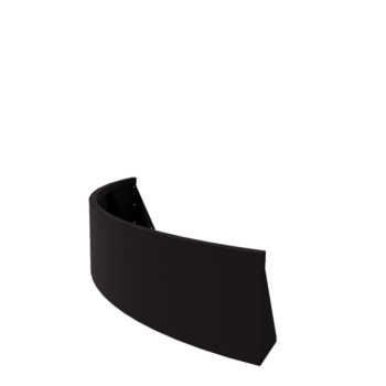 Čelični potporni zid - Vanjski luk - 150 x 150 x 40 cm - RAL9005 mat (crna)