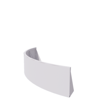 Čelični potporni zid - Vanjski luk - 150 x 150 x 40 cm - RAL9010 mat (bijela)