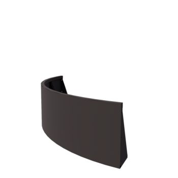 Čelični potporni zid - Vanjski luk - 150 x 150 x 50 cm - RAL7016 mat (antracit siva)