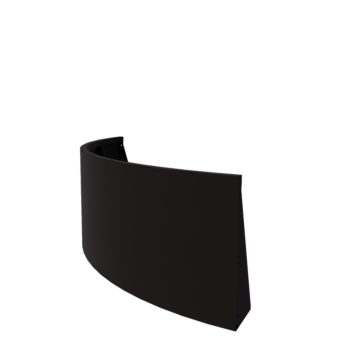 Čelični potporni zid - Vanjski luk - 150 x 150 x 60 cm - RAL9005 mat (crna)
